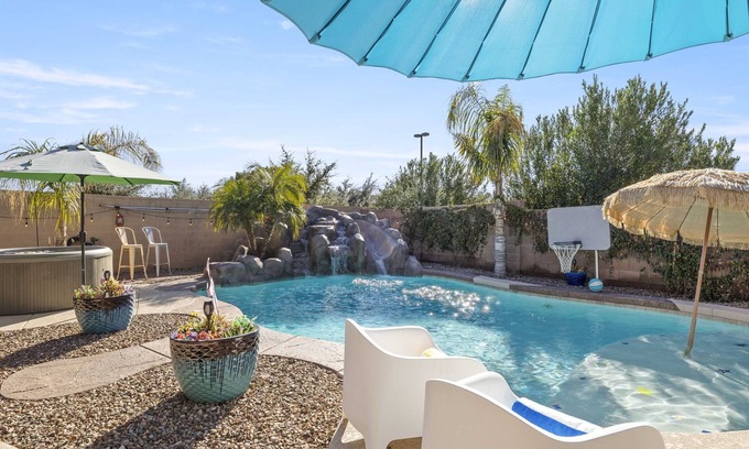 Power Ranch Casa | The Galileo in the Heart of Gilbert by PaseoHomesAZ with Water Slide!