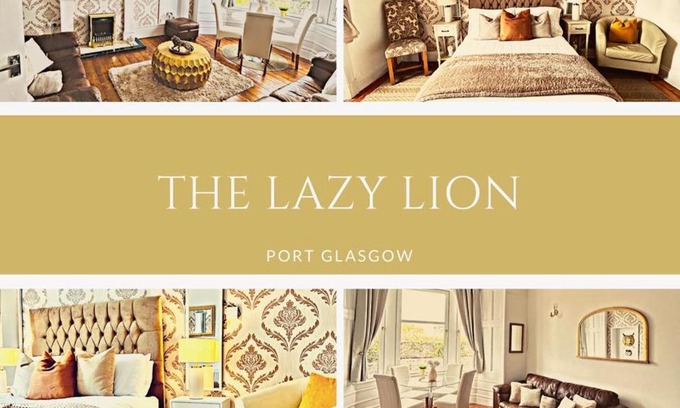 Port Glasgow Apartamento | THE LAZY LION - Spacious 2 Bedroom - Town Centre Holiday Home Apartment
