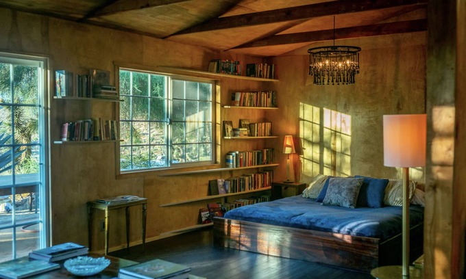 Morongo Valley Casa | The Library at The Sea of Tranquility w/ Pool, Hot Tub & Outdoor Kitchen