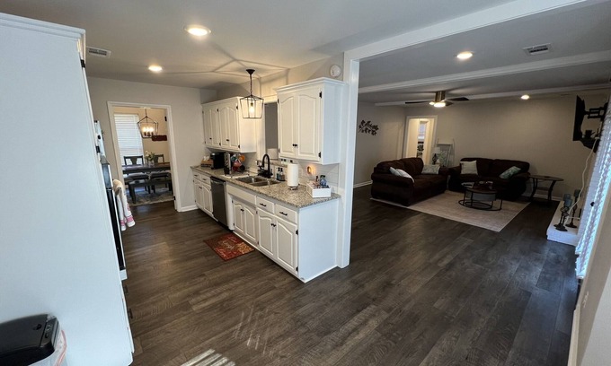 Fort Smith Casa | The Lily Pad. 3 bd/1ba. 4 beds. Center of town! Fenced backyard!