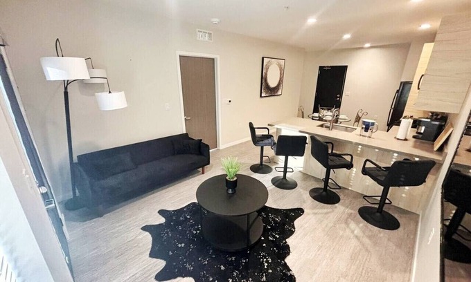 Downtown Des Moines Apartamento | The Luxe Black Haven (340)
