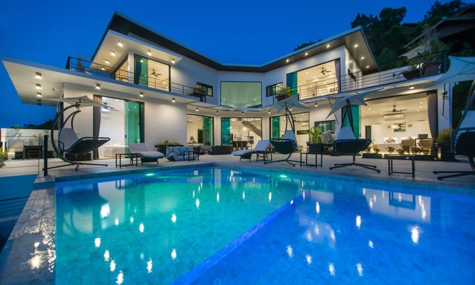 Haad Yao Villa | La nueva villa moderna de arquitecto de lujo en Haad Yao con una increíble vista al mar.