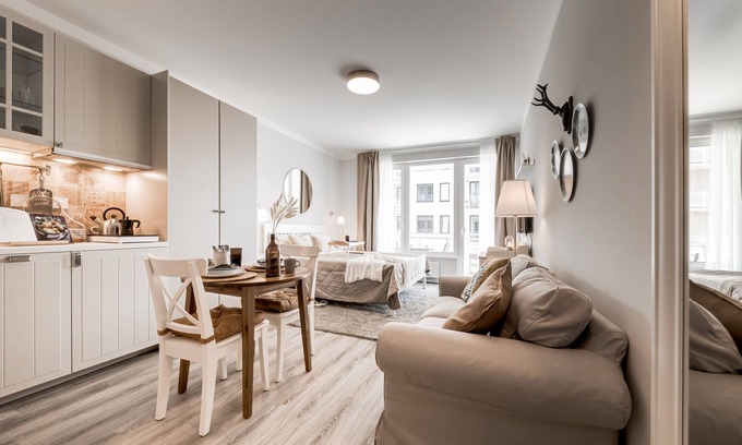 Prague 9 Apartamento | The new studio in Prague with Free parking +Netflix. Near O2 Arena, mall Harfa