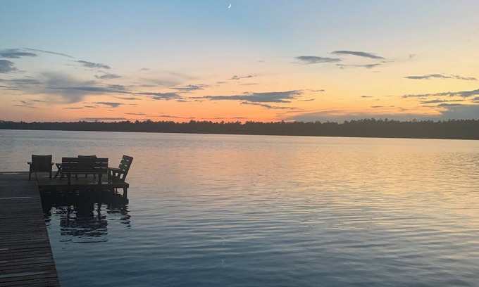 Three Lakes Casa | The Octagon. Lakefront, Free WIFI, Gas Grill, On the Chain and Snowmobile Trails