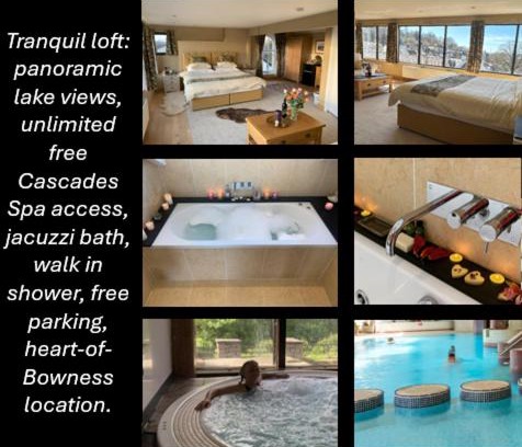 Bowness-on-Windermere Casa | The Penthouse Bowness Tranquil Loft Jacuzzi Bath & Complimentary Cascades Spa Membership