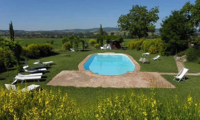 Monteleone d'Orvieto Otro | La terraza en la granja Borgo Santa Maria