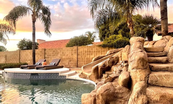 Thayer Estates Casa | The Wildflower · The Wildflower - Waterslide, Theater, B-ball