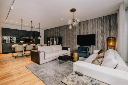 Bad Saarow Apartamento | TheChipp - Designapartment mit Seeblick, Pool, Sauna & Kamin