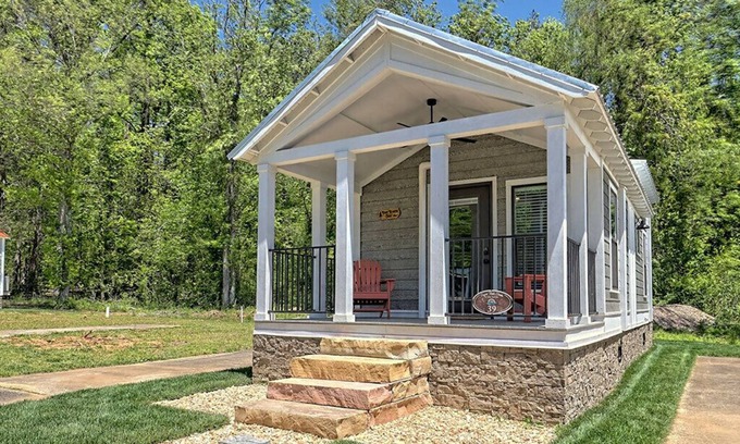 Clarkesville Cabaña | Tiny Home at Sugar Mill Creek on Lake Burton, Georgia
