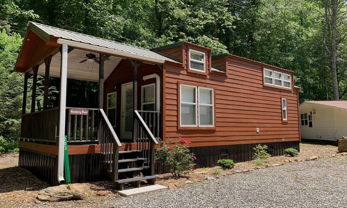 Blairsville Cabina | Tiny Home only 1 mile to Vogel State Park! Wandering Wood at the Reece Farm Vlg