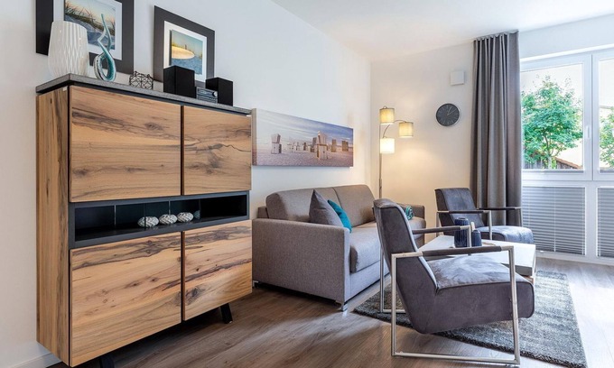 Boltenhagen Apartamento | Tolles Ferienapartment Nahe der Ostsee mit Terrasse, Spielplatz und Saunabereich - Aparthotel