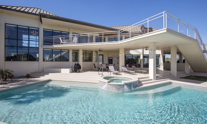Coronado Shores Casa | Top Luxury Home in NSB! Pool, Hot Tub, Beach Boardwalk, Mini Gym,