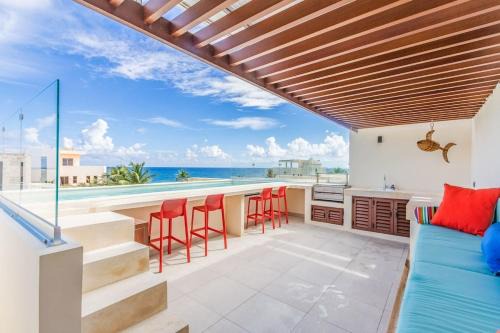Akumal Apartamento | Tortuga Azul Private Terrace Rooftop Pool W BBQ Beach Access 11 Pools Free Beach Club
