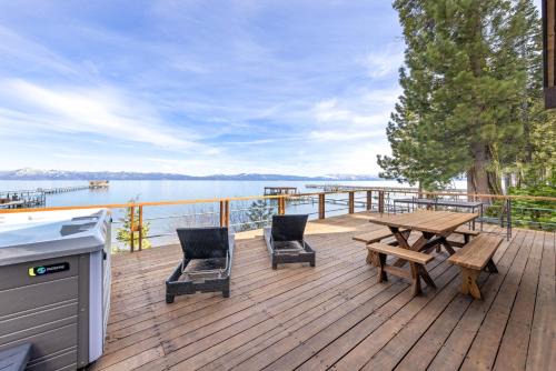 Tahoe Woods Casa | Towering Pines Lakefront - 3 BR w Hot Tub & Buoy