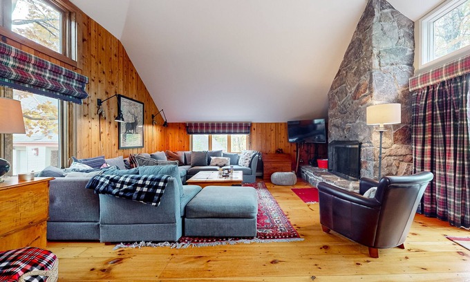 Stratton Mountain Casa | Townhouse with game room, fireplace, pool, tennis, BBQ area, gym, deck, & grill