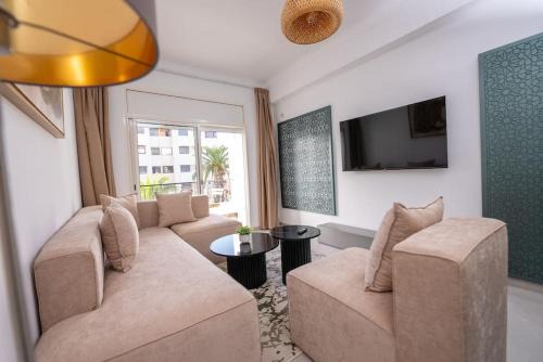 Quartier Hassan Apartamento | Tradition Meets Modern: 2BR Flat in Rabat Hassan