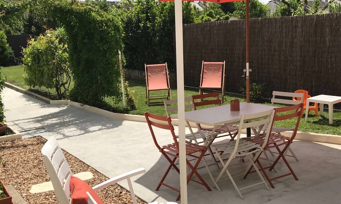 Chateauroux Cabaña | Casa acogedora con jardín, a 5 min del centro de Châteauroux, para 6 personas, todo incluido