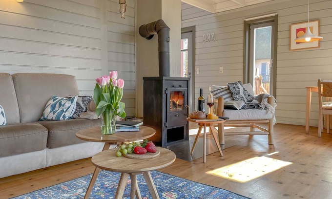 Luckow Casa | Casa piloto de ensueño en el mar Báltico con sauna, chimenea, bote de remos
