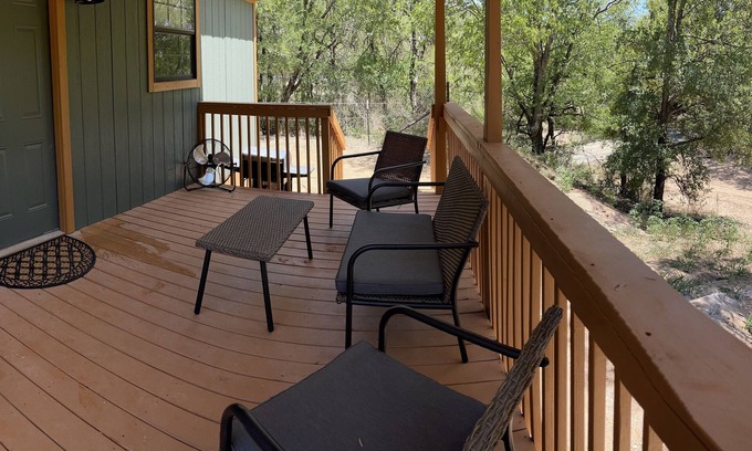 Marble Falls Cabaña | Traveler Creek Inn nestled in the woods