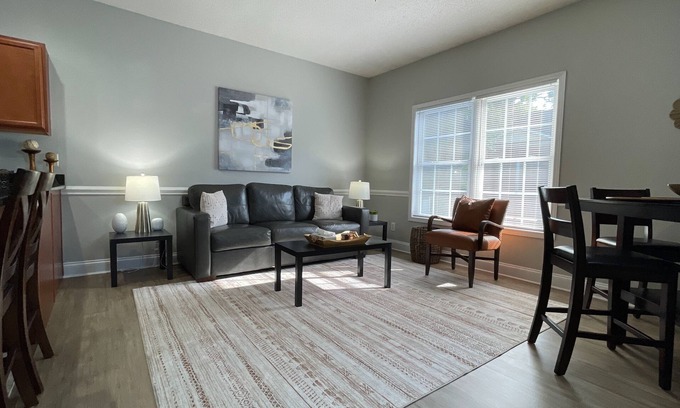 Johnson City Casa | Trendy 2BR Haven w/Garage & Top Amenities