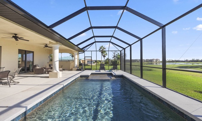 Cape Haze Casa | Tropical Tee Party - Find Luxury for 90 days to 6 months. Perfect - Pool, Golf, Boating & Beaches!
