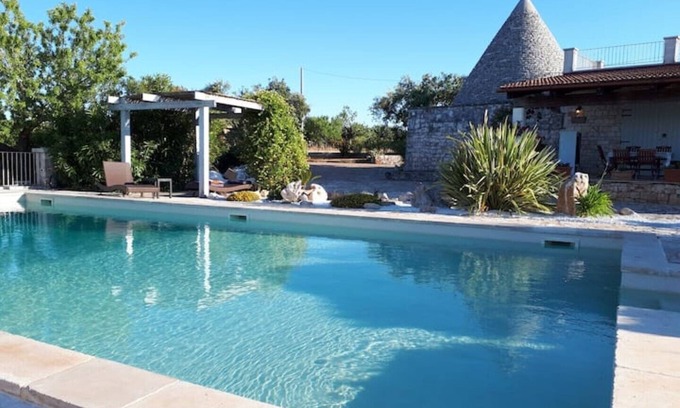 Castellana Grotte Cabaña | Trullo panoramico with large private pool