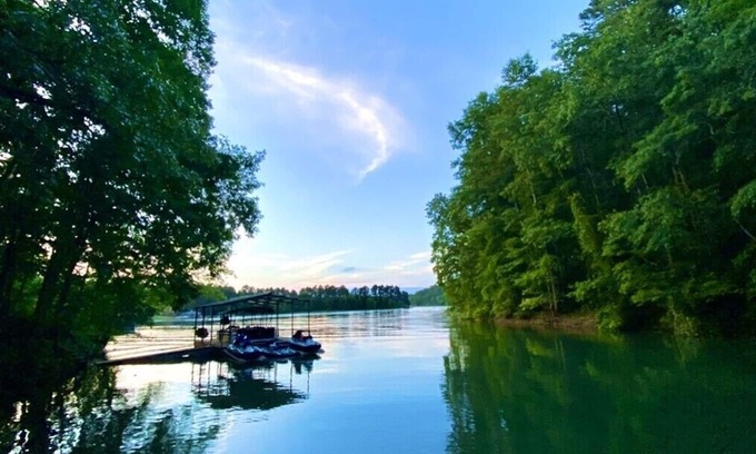 Martin Casa | Tugaloo Tuck-In on Lake Hartwell, PRIVATE COVE & coverd dock, firepit, huge yard