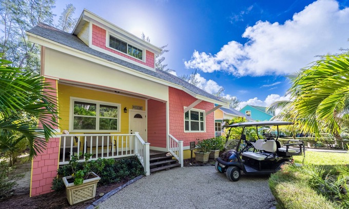 Spanish Wells Casa | Turtle Shell Cottage / 1 minuto a pie de Spectacular Beach en la tranquila calle sin salida