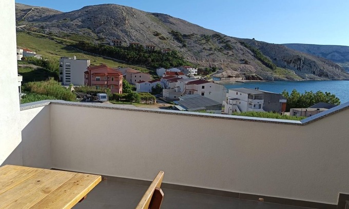 Metajna Apartamento | Apartamento para dos personas con terraza y vista al mar Metajna, Pag (A-4161-a)