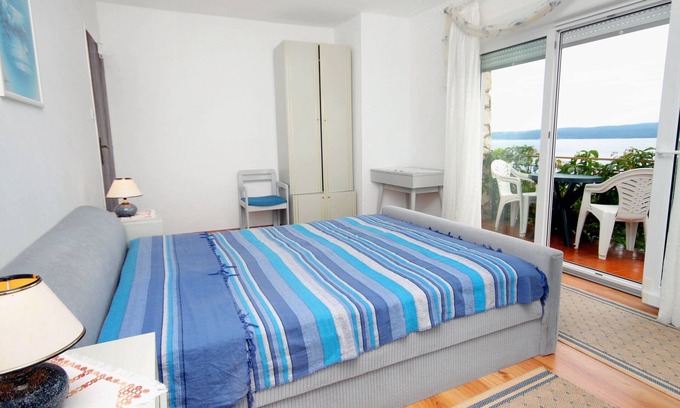 Klanfari Apartamento | Apartamento para dos personas con balcón y vista al mar Dramalj, Crikvenica (A-5519-a)