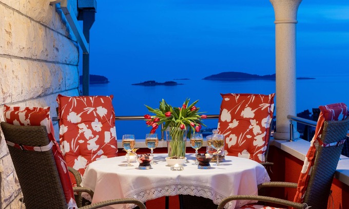 Brasina Apartamento | Apartamento para dos personas con terraza y vista al mar Mlini, Dubrovnik (A-8566-b)