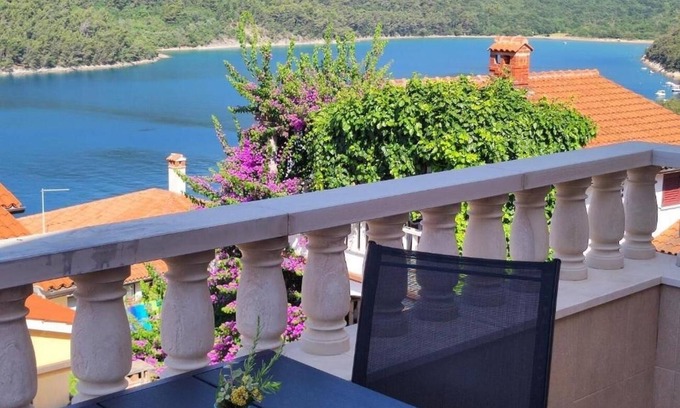 Duga Luka Apartamento | Apartamento para dos personas con terraza y vista al mar Duga Luka (Prtlog), Labin (A-5528-b)