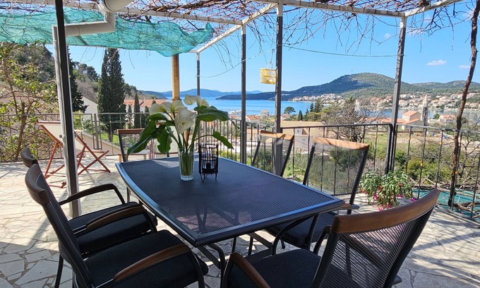 Slano Apartamento | Apartamento para dos personas con terraza y vista al mar Slano, Dubrovnik (A-8540-a)