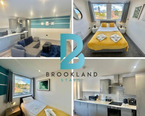 Yeadon Apartamento | Two Bedroom Flat by Brookland Stays Serviced Accommodation Short Lets Leeds with Free WiFi