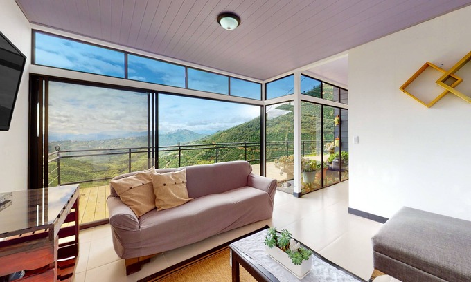 Santa Cruz de León Cortés Casa | Two-story retreat with incredible views, full kitchen, & fireplace