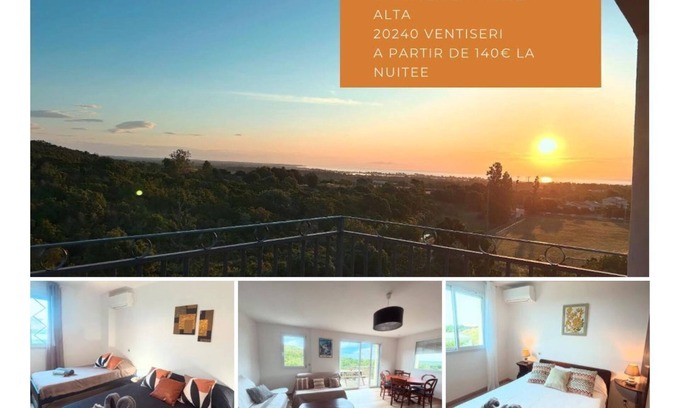 Ventiseri Apartamento | U Libecciu apartment with magnificent sea view.
