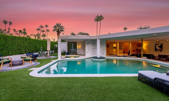 Vista Las Palmas Casa | Ultra-Lux, Mid-Century, Home with Private Pool Accessible from Living Room