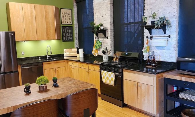 Ironbound District Apartamento | Unique chic modern open floor plan Modern Loft