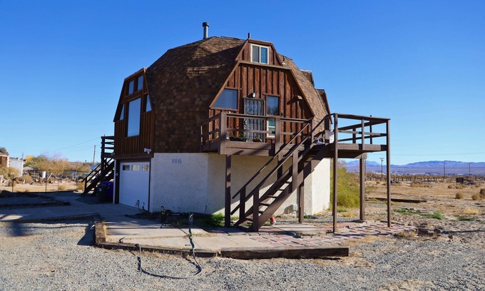 Barstow Casa | Unique Dome Home in Barstow w/ Game Room & Private Spa!