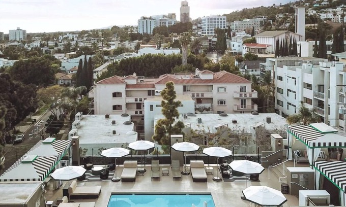 Norma Triangle Hotel | Unveil the Beauty of LA! Heated Pool, Balcony, Wine Hour, Pet-friendly, 2 Units!