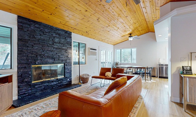 Arrowbear Lake Casa | Updated, dog-friendly home w/large deck, BBQ, fireplace and views