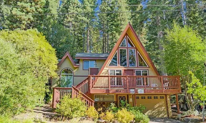 South Lake Tahoe Cabina | Mejorado un paseo de marco a la bañera de hidromasaje privada celestial