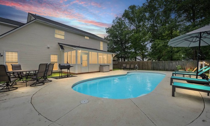 North Charleston Casa | Upscale Country Gem, Pool+Hot Tub, Games, Fire Pit
