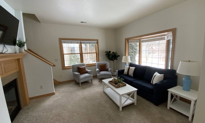 Fish Creek Casa | Upscale Downtown Fish Creek Two-Level Condo/Townhome