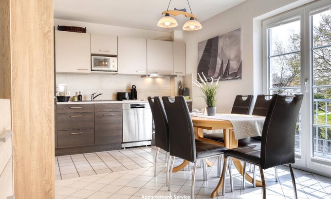 Stein Apartamento | Apartamento 4 casa de Neustein con una vista muy bonita del mar Báltico y el fiordo de Kiel
