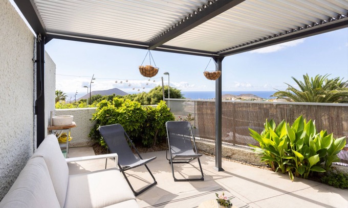 Guimar Casa | Casa de vacaciones 'Villa En Taro' con vistas al mar, terraza privada y Wi-Fi