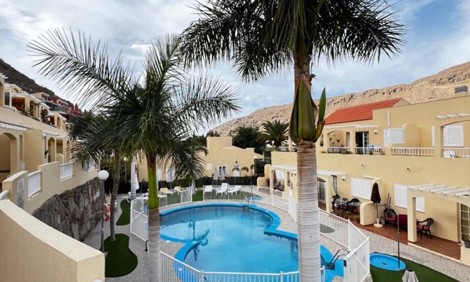 Lomo Quiebre Apartamento | Vacaciones 'Los Mangueros Beach 37 - Mogán' con vistas a la montaña, Wi-Fi y aire acondicionado