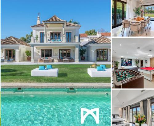 Nueva Andalucia Villa | VACATION MARBELLA I Villa Milka, Frontline Golf, Giant Private Heated Pool, Close to High-end Restaurants, 8min Puerto Banus, Cine Room