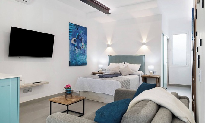 Playa Quemada Apartamento | Estudio de vacaciones 'Casa Mara 1' con vistas al mar, Wi-Fi y aire acondicionado