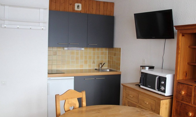 Lanslevillard Apartamento | Estudio acogedor para 3 personas en Val Cenis Le Haut, cerca de pistas y servicios